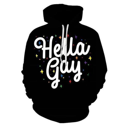 The Hello Gay 3D - Sweatshirt, Hoodie, Pullover