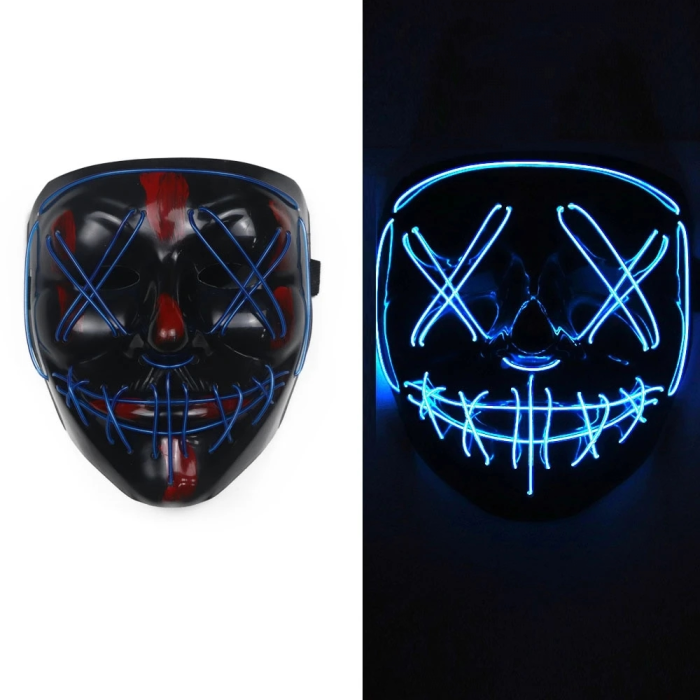 Dj Party Neon Light Up Led Masks Masquerade Carnival Costume Props