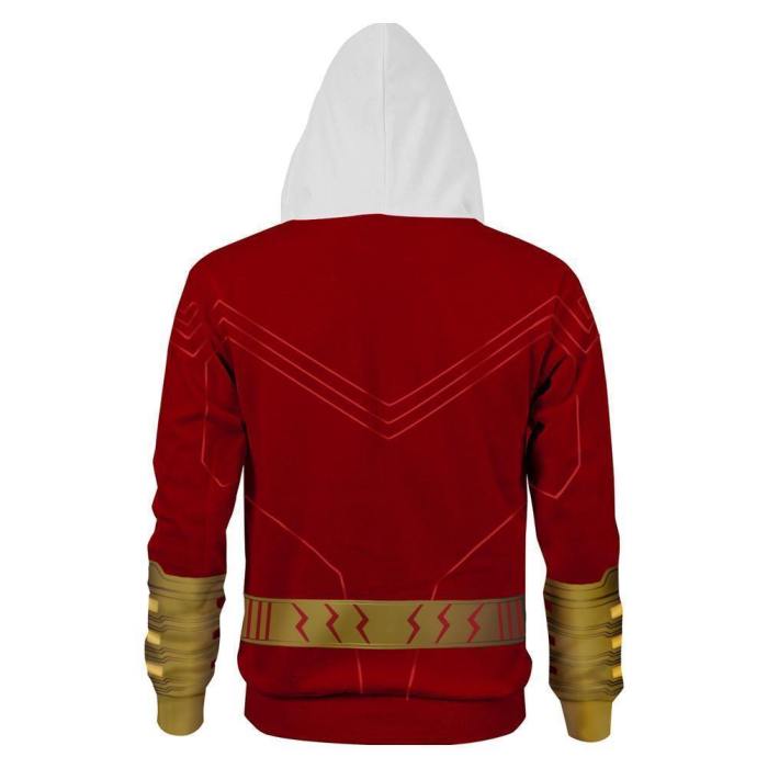 Men'S Captain Billy Batson Hoodie Adult 3D Print Jacket Cosplay Costume Sweatshirt