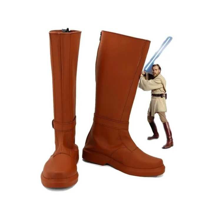 Star Wars Obi Wan Kenobi Jedi Boots Cosplay Shoes