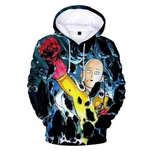 One Punch Man Hoodies - Saitama Pullover Hooded Sweatshirt