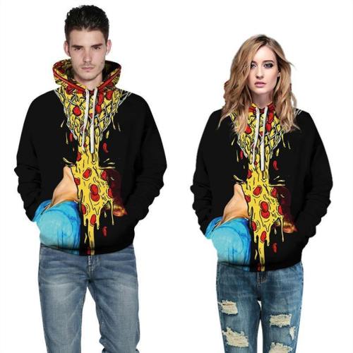 Mens Black Hoodies 3D Printed Artist Printing Pattern Hooded