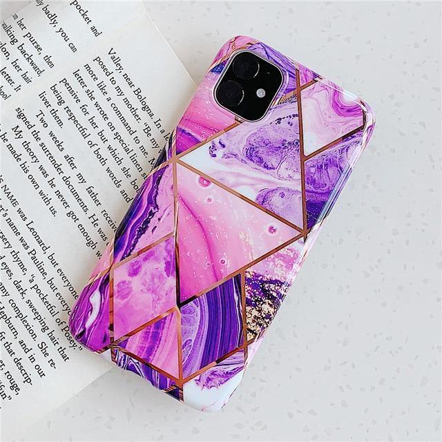 Lovely Geometric Pattern Marble Phone Case