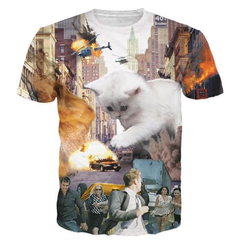 Funny Destructive Cats 3D Shirt And Hoodie