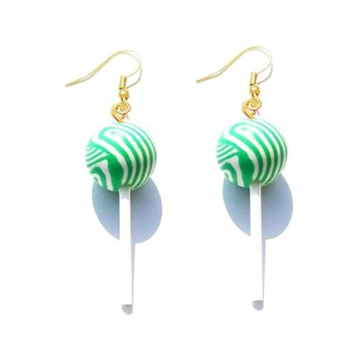 Whimsical Resin Lollipop Drop Earrings