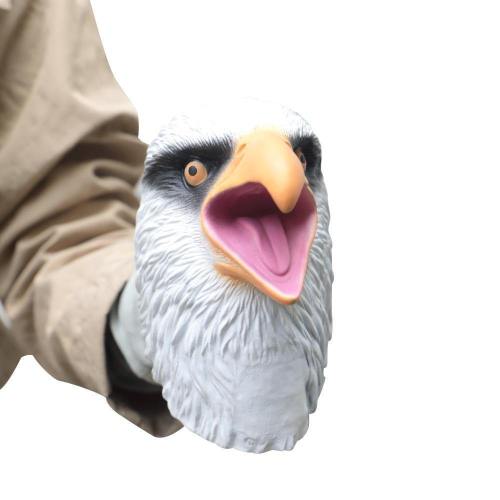 Wildlife Eagle Head Hand Puppet Soft Kids Children Toy Animal Hawk Head Gloves Funny Toy Cosplay Accessories