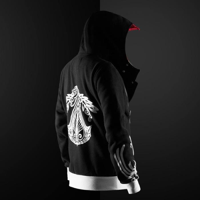 Assassin‘S Creed Hoodie Sweatshirt Long Sleeved Slim Fit Male Zipper Hoodies Master Cardigan Jacket