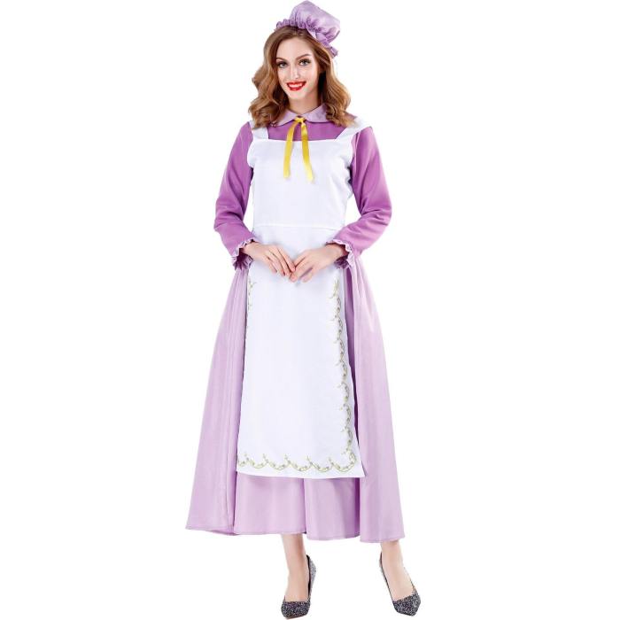 Mrs Potts Dress Costume Maid Clothes