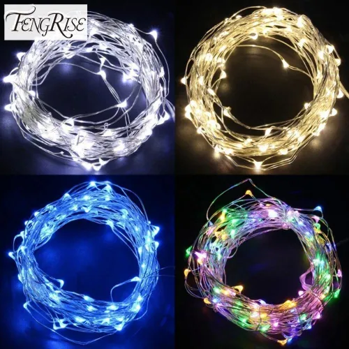 5M Led Copper Wire String Lights Romantic Wedding Fairy Light Decoration Aa Battery