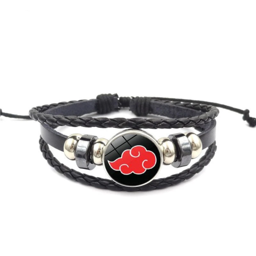 Naruto Akatsuki Bracelet Uchiha Time Gem Cabochon Alloy Wristband Gift