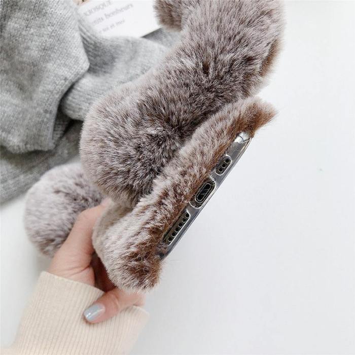 3D Fluffy Ears With Tail Phone Case
