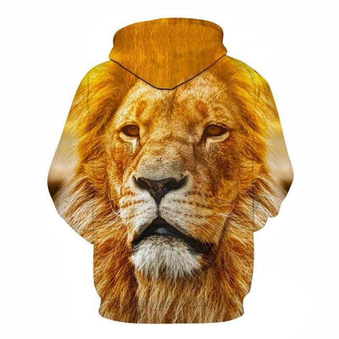 Serious Lion 3D - Sweatshirt, Hoodie, Pullover