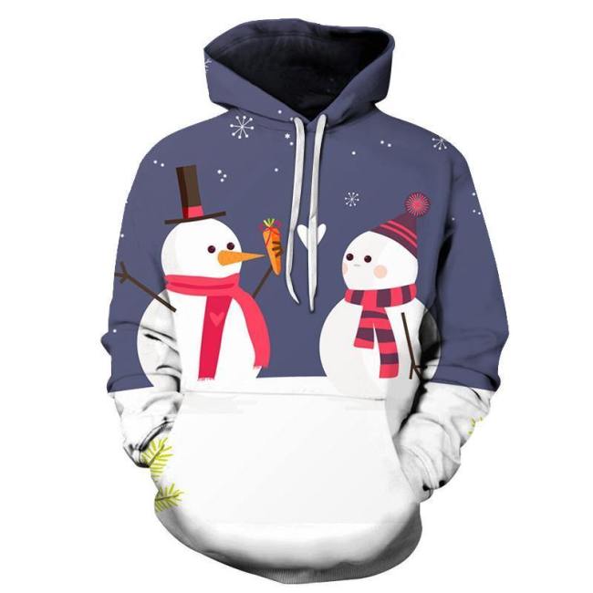 Snowman In Love Christmas Hoodie - Sweatshirt, Hoodie, Pullover