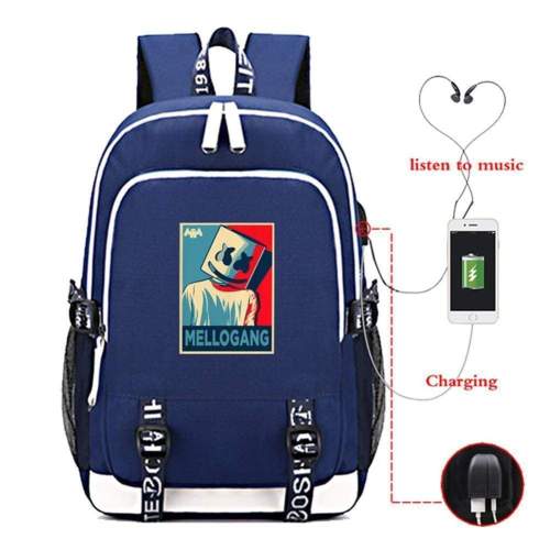 Marshmello Travel Backpack With Usb Charging Port
