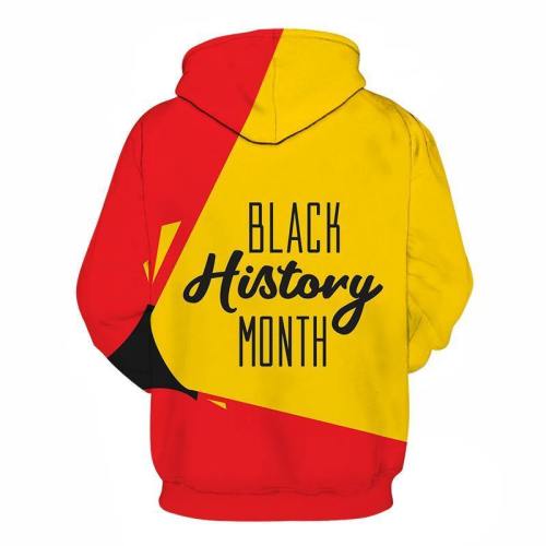 Red-Yellow Black History Month 3D - Sweatshirt, Hoodie, Pullover