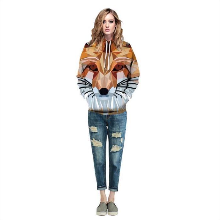 Mens Hoodies 3D Graphic Printed Abstract Lion Pullover Hoody