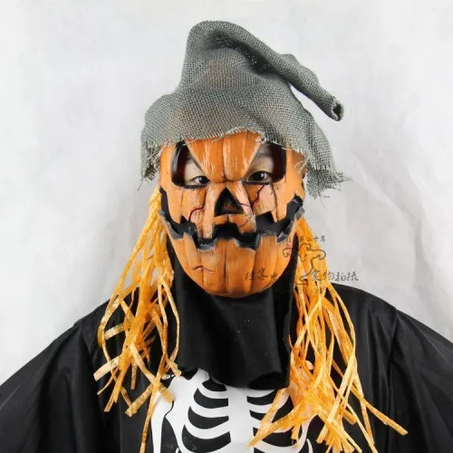 Halloween Party Pumpkin Mask Scarecrow Latex Masks