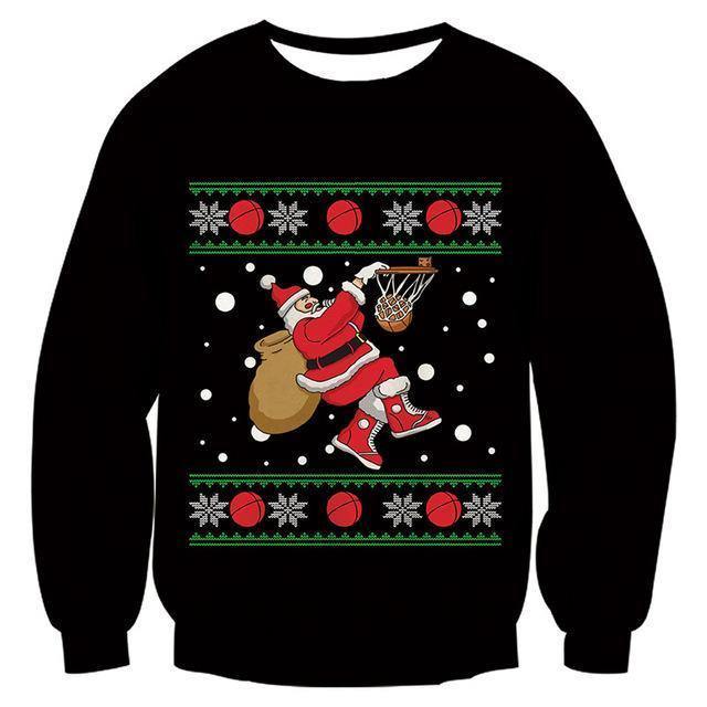 Mens Womens Funny Christmas Santa Claus Sweater