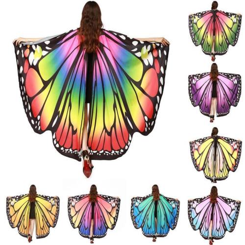 Butterfly Wings Pashmina Shawl Scarf Nymph Pixie Poncho Costume Accessory 5