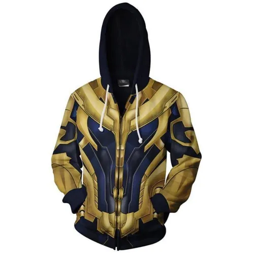 Adult Endgame Thanos Hoodie Halloween Cosplay Costume Hooded Sweatshirts