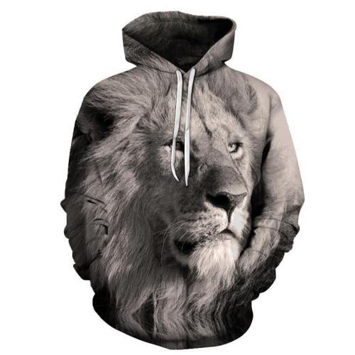 Strong Lion 3D - Sweatshirt, Hoodie, Pullover