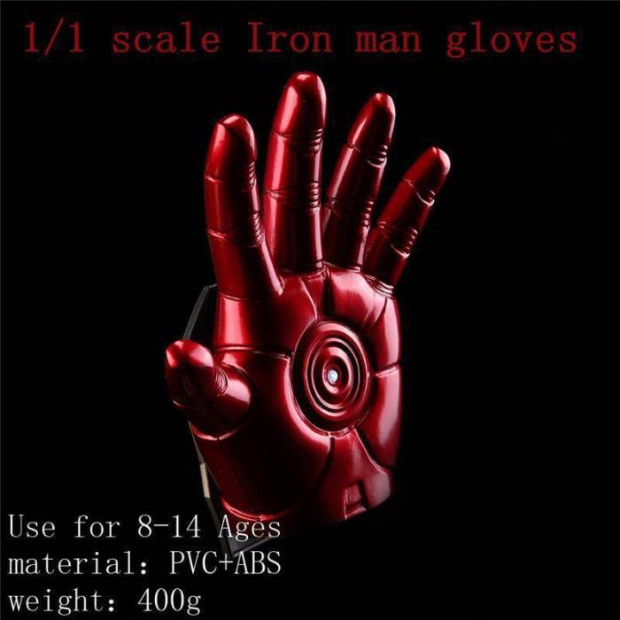 Avengers Iron Man Gloves With Led Light Pvc Figure Collectible Model Toy