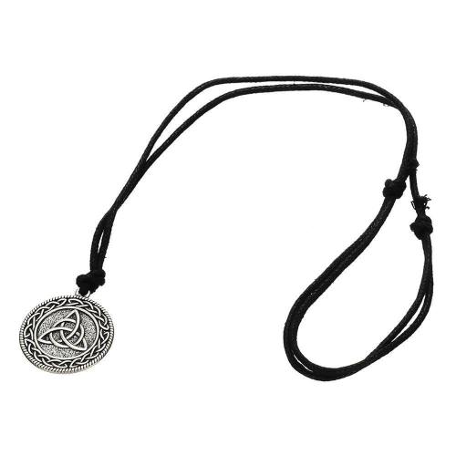 Sterling Silver Vintage Round Triquetra Necklace