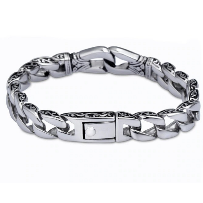 High Polished Stainless Steel Curb Chain Bracelet