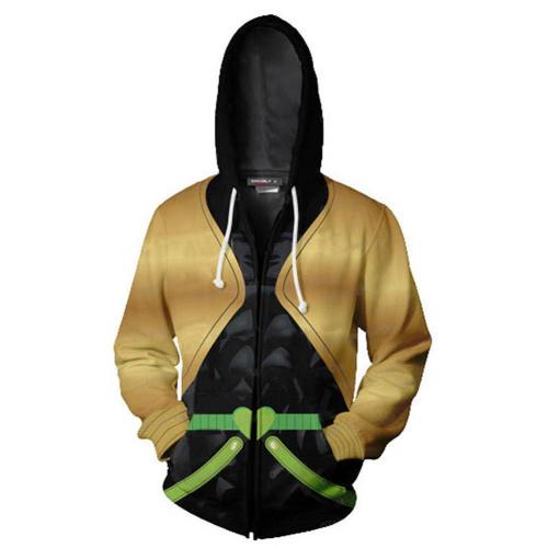 Unisex Dio Brando Hoodies Jojo'S Bizarre Adventure Stardust Crusaders Zip Up 3D Print Jacket Sweatshirt