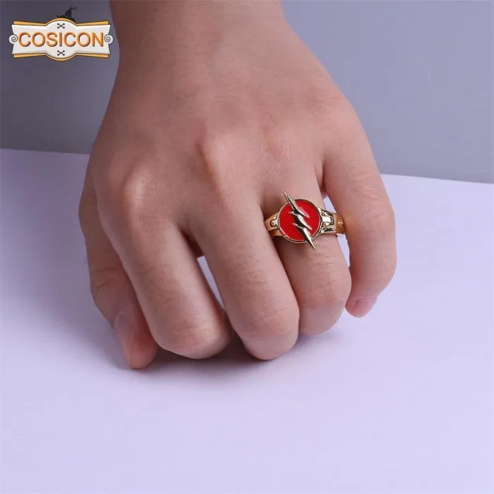 Dc Comics Justice League The Flash  Gold Flash Lightning Ring