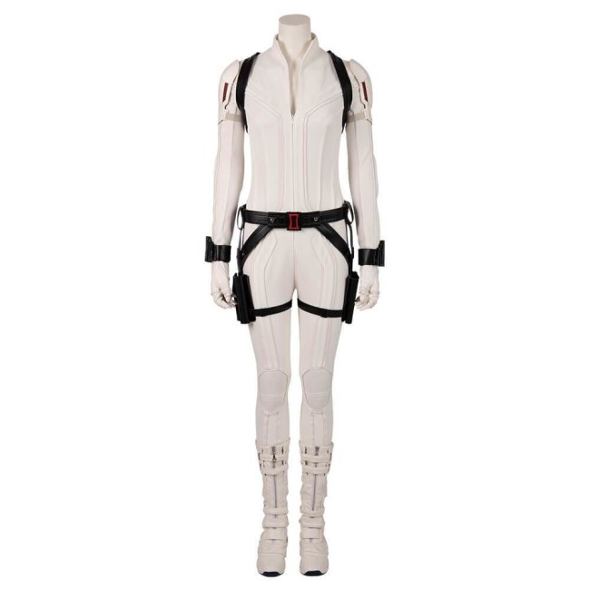 Black Widow Cosplay Natasha Outfit White Jumpsuits