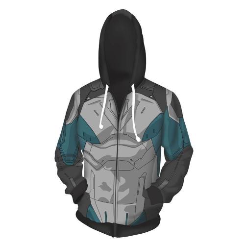 Unisex Julian Chase Hoodies Gen: Lock Zip Up 3D Print Jacket Sweatshirt
