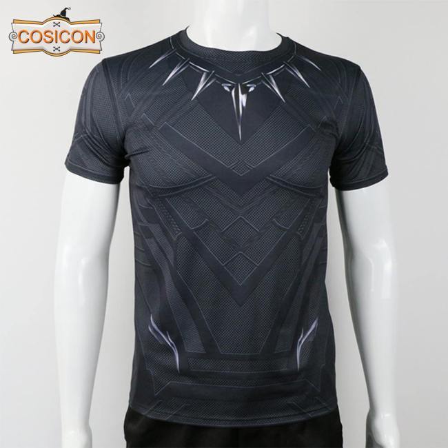 Captain America Civil War Black Panther Short Sleeve T-Shirt