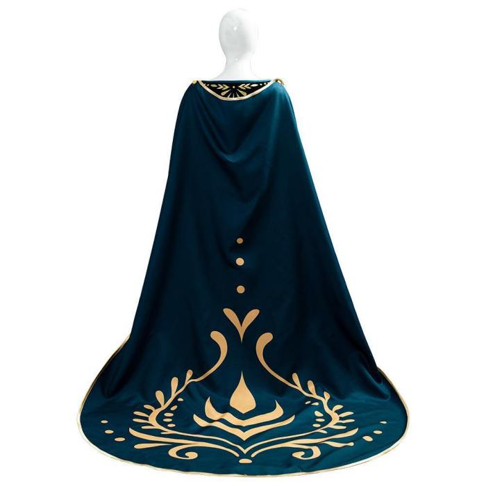 Princess Anna Frozen Ii 2  Cloak Long Dress Outfit For Children Kids Cosplay Costume