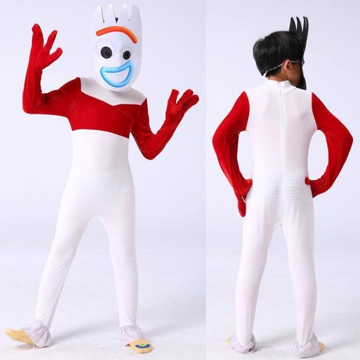 Toy Story 4 Forky Jumpsuit Costume For Adults And Kids Halloween Cosplay