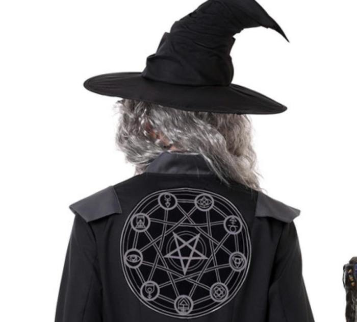 Halloween Sorcerer Prophet Black Costume Suit For Men Cosplay