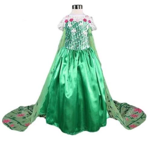 Girls Elsa Princess Dress Costume Cosplay Fancy Baby Xmas Clothes