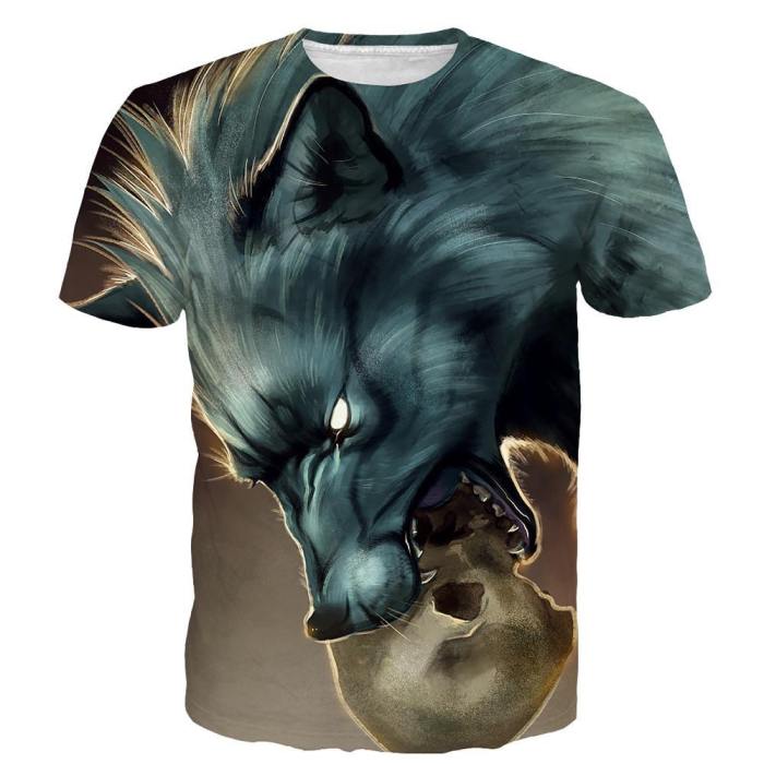 Realistic Fierce Wolf 3D Shirt And Hoodie