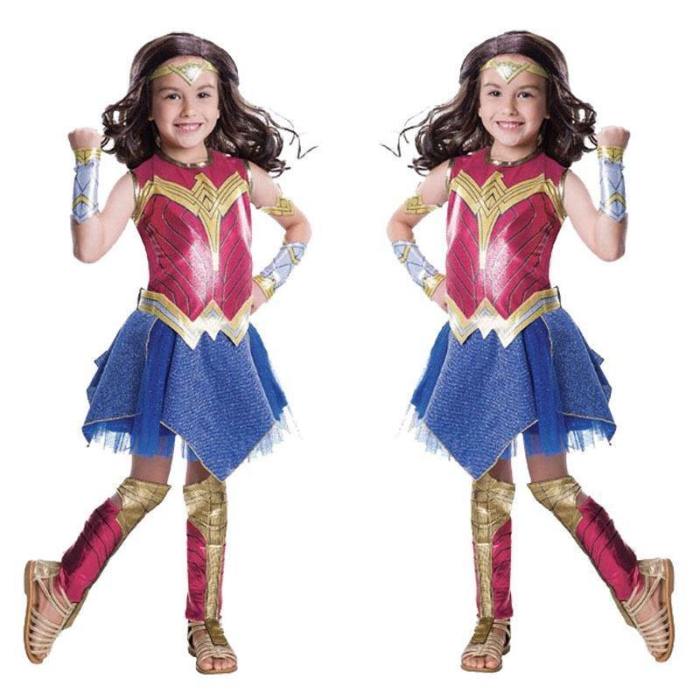 Movie Wonder Woman  Diana Princess Cosplay Dress For Kids