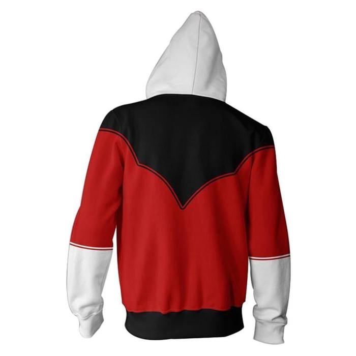 Unisex Saitama Sensei Hoodies One Punch Man Zip Up 3D Print Jacket Sweatshirt