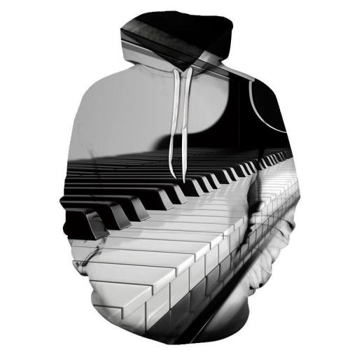 3D Piano Keys - Hoodie, Sweatshirt, Pullover