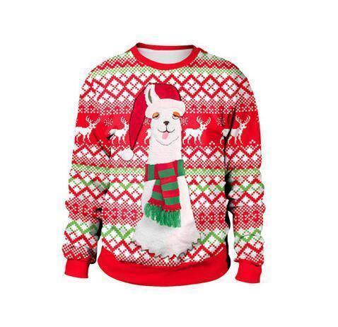 Ugly Christmas Sweater For Gift Santa Elf Funny Pullover Womens Mens Jerseys And Sweaters Tops Autumn Winter Clothing