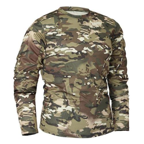 Quick Dry Camouflage Long Sleeve Shirt For Outdoor Activities