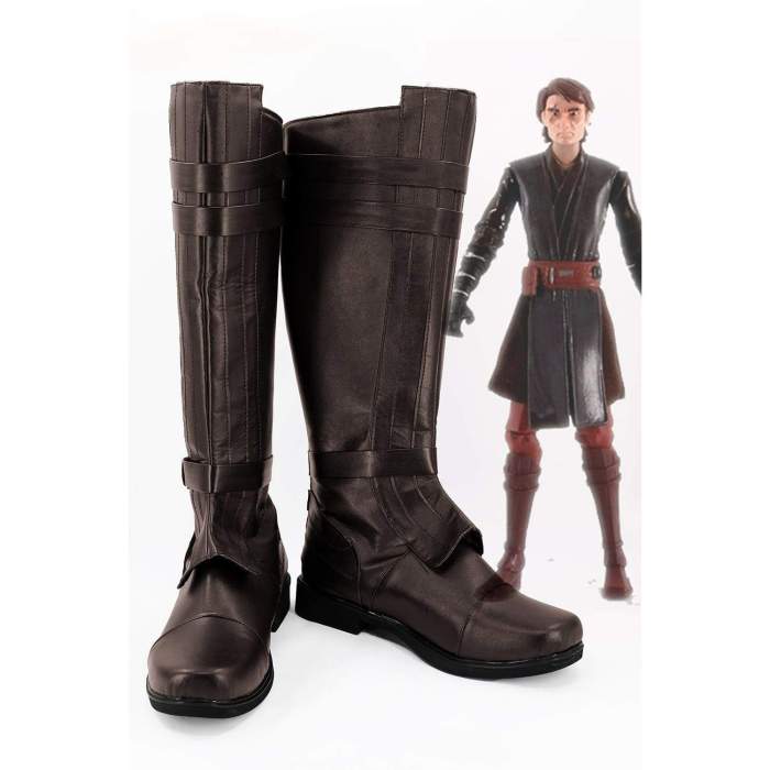 Star Wars Anakin Skywalker Brown Boots Cosplay Shoes