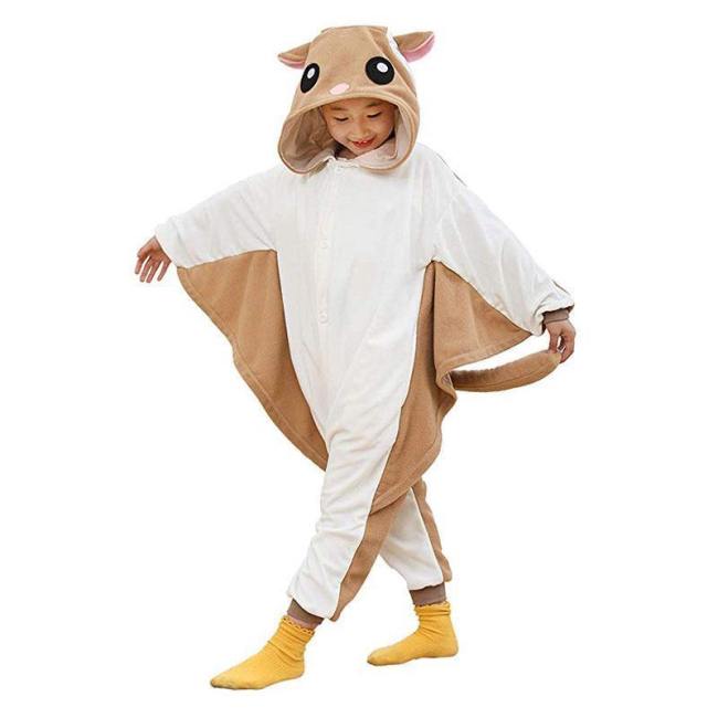 Flying Squirrel Costume For Kids Onesie Pajamas For Girls