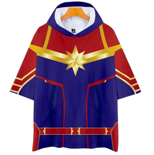 Captain Marvel T-Shirt - Carol Danvers Graphic Hoodie T-Shirt Csos940