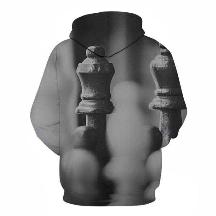 Black & White Chess 3D - Sweatshirt, Hoodie, Pullover
