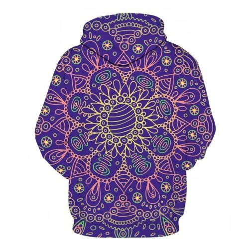 Purple Mandala Print 3D - Sweatshirt, Hoodie, Pullover