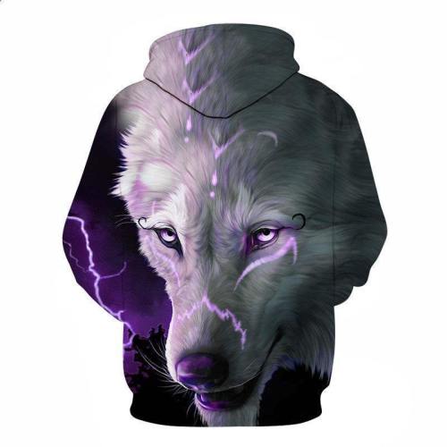 Lighting Wolf 3D Pullover Hoodie