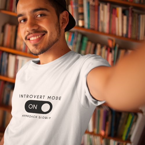  Introvert Mode  Short-Sleeve Unisex T-Shirt (White)